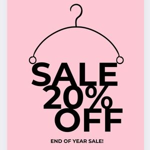 20% OFF ENTIRE CLOSET! 🛍️